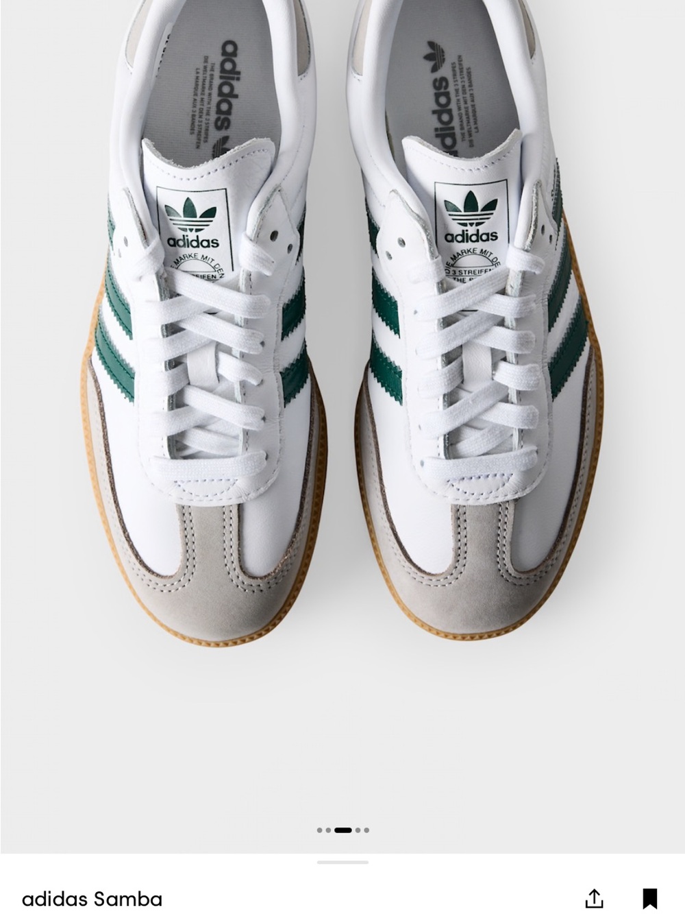 adidas Samba OG Originals - Green Stripe